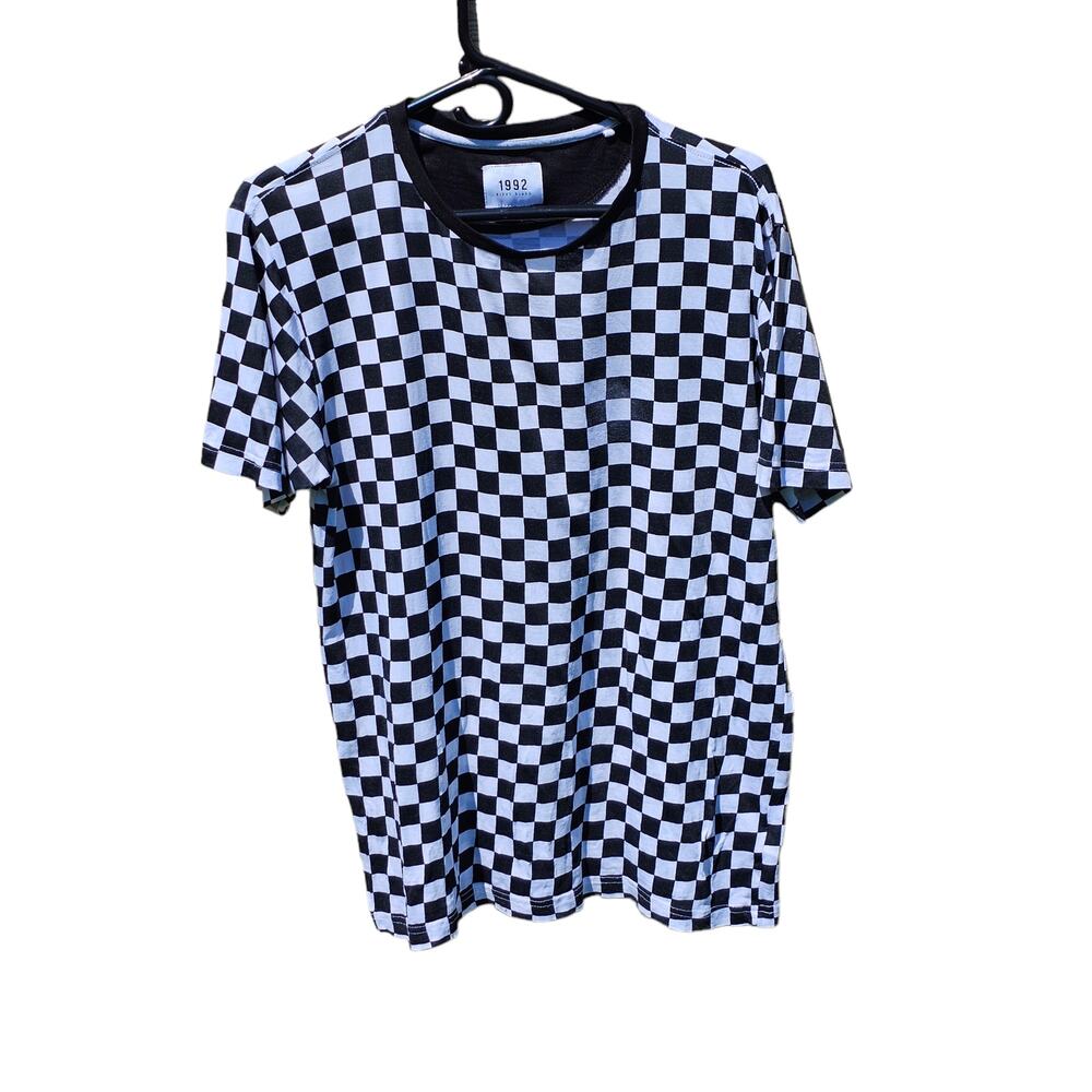 1992 Ricky Singh T Shirt Size S Checkered Baseball
